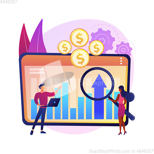 Image of Financial management system abstract concept vector illustration.