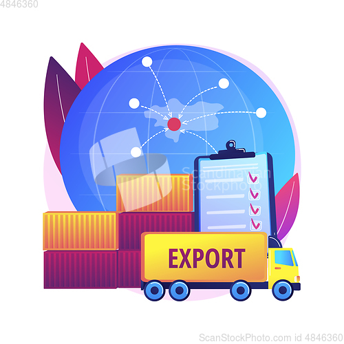 Image of Export control abstract concept vector illustration.