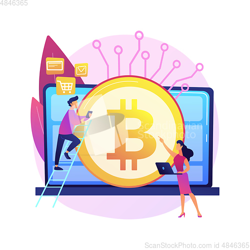 Image of Digital currency abstract concept vector illustration.