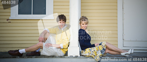Image of Young caucasian couple in love