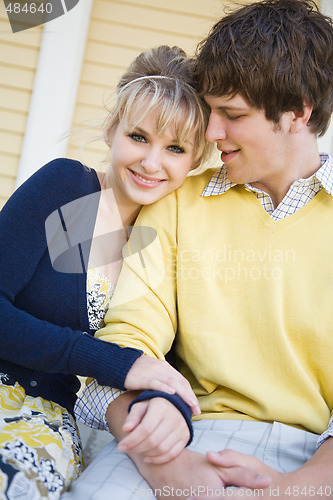 Image of Young caucasian couple in love