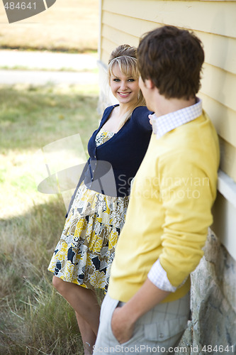 Image of Young caucasian couple in love