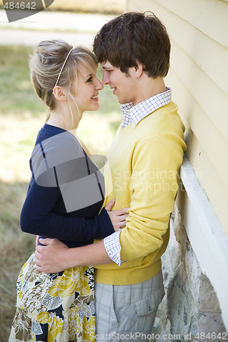 Image of Young caucasian couple in love