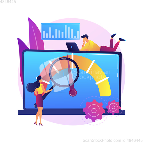 Image of Benchmark testing abstract concept vector illustration.