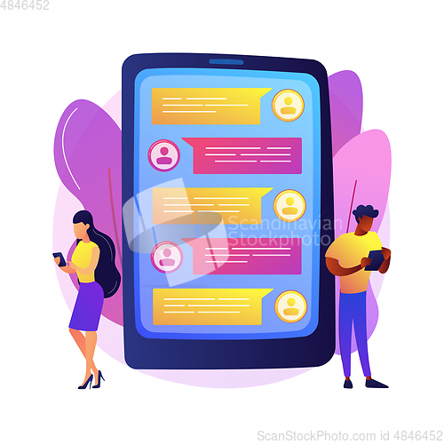 Image of Messaging application abstract concept vector illustration.