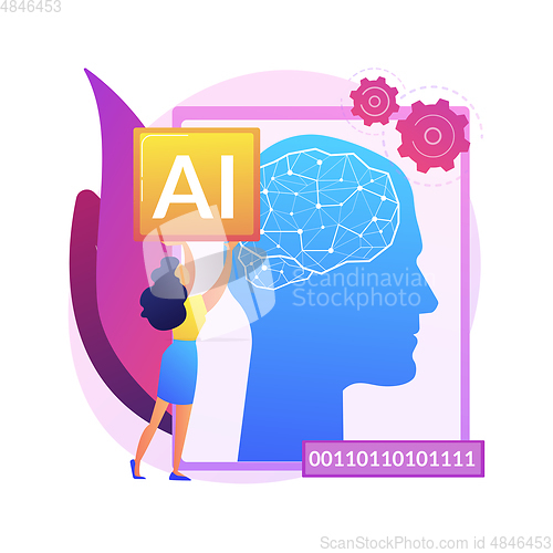 Image of Artificial intelligence abstract concept vector illustration.