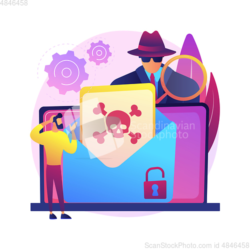Image of Malware abstract concept vector illustration.