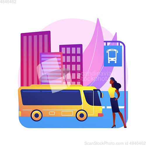 Image of Public transport abstract concept vector illustration.