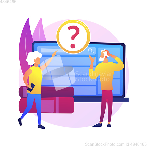 Image of Low-technical communication abstract concept vector illustration.