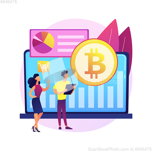 Image of Cryptocurrency market abstract concept vector illustration.