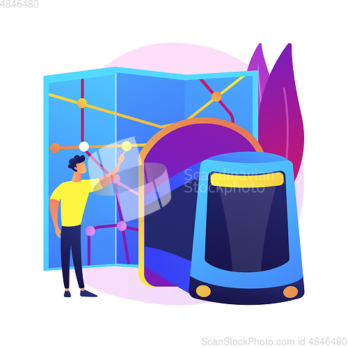 Image of Underground transport abstract concept vector illustration.