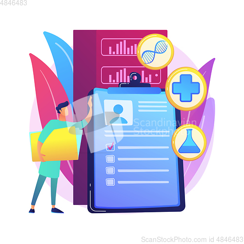 Image of Big data in healthcare abstract concept vector illustration.
