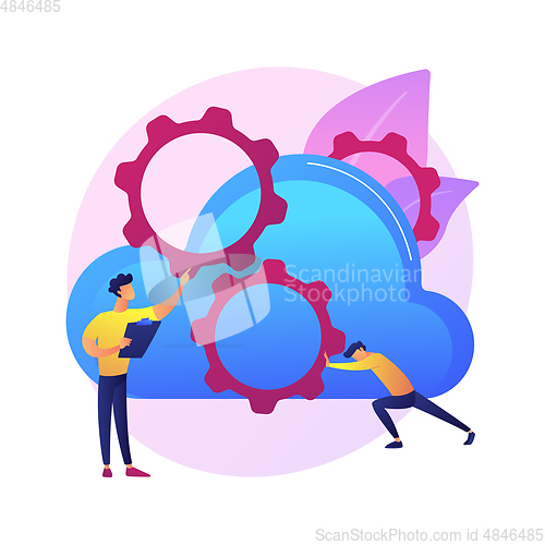Image of Cloud engineering abstract concept vector illustration.