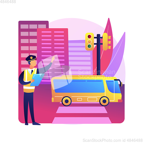 Image of Traffic laws abstract concept vector illustration.