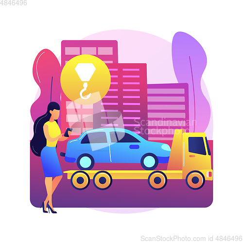 Image of Roadside assistance abstract concept vector illustration.