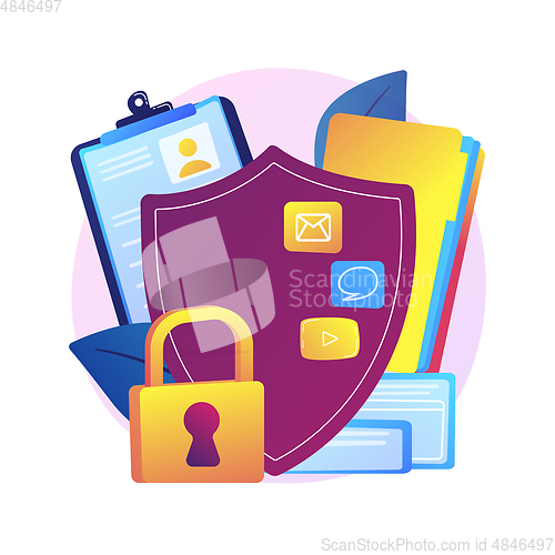 Image of Information privacy abstract concept vector illustration.