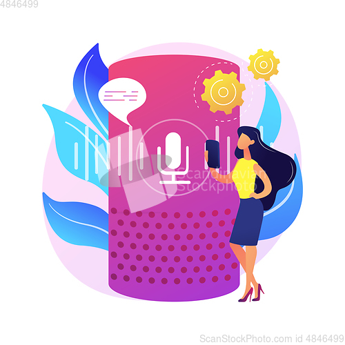 Image of Smart speaker abstract concept vector illustration.