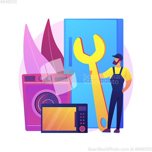 Image of Repair of household appliances abstract concept vector illustration.