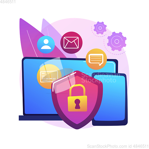 Image of Digital ethics and privacy abstract concept vector illustration.