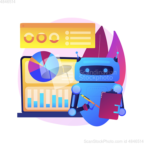 Image of AI-powered marketing tools abstract concept vector illustration.