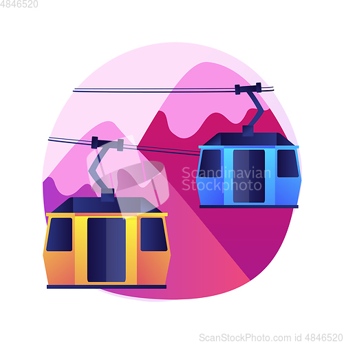 Image of Cable transport abstract concept vector illustration.