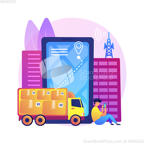 Image of Post service tracking abstract concept vector illustration.