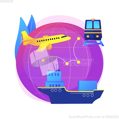 Image of International transport abstract concept vector illustration.
