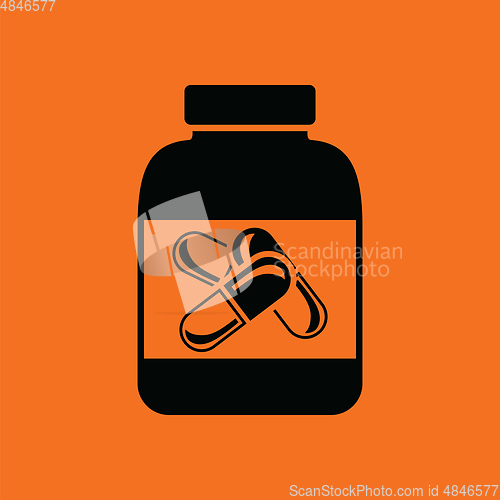 Image of Fitness pills in container icon