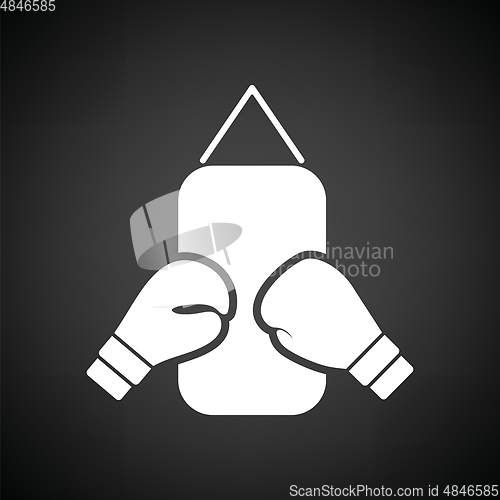 Image of Boxing pear and gloves icon