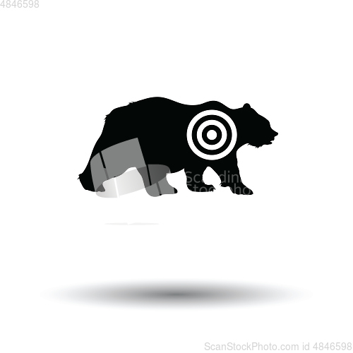 Image of Bear silhouette with target  icon