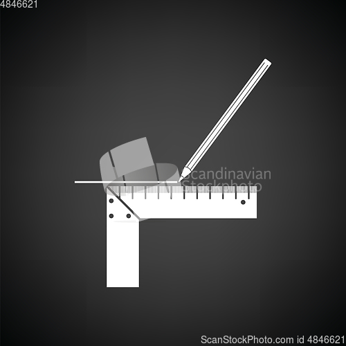 Image of Pencil line with scale icon
