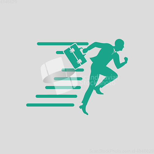 Image of Accelerating businessman icon