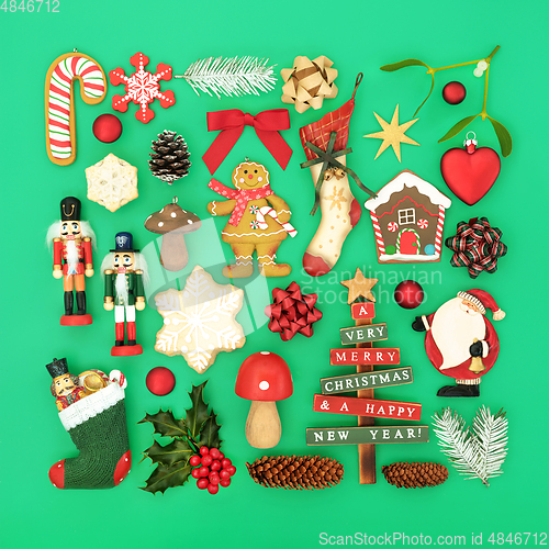 Image of Retro and Old Fashioned Christmas Decorations 