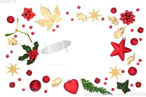 Image of Festive Christmas Abstract Background Composition