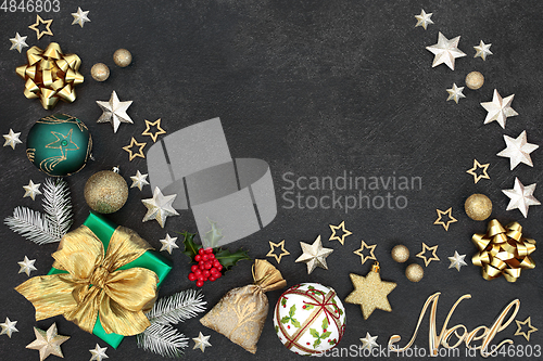 Image of Abstract Noel Background Border
