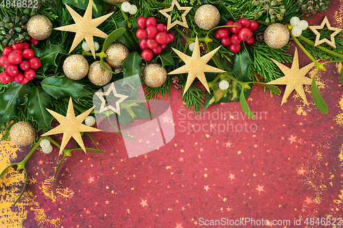 Image of Christmas Background Border Abstract Composition