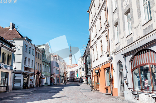 Image of empty street of Tallinn city old town