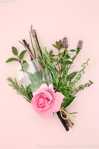 Image of Love Potion Posy with Rose and Herbs