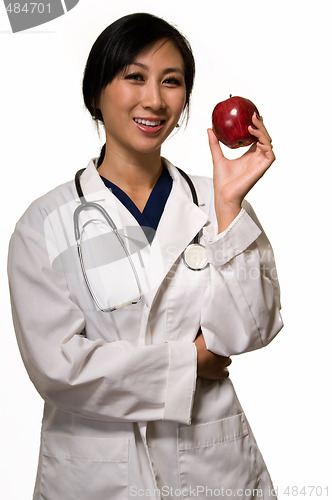 Image of Doctor with apple