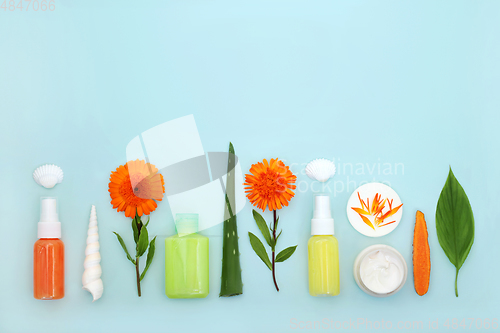 Image of Aloe Vera Calendula and Turmeric Skincare Beauty Cosmetics