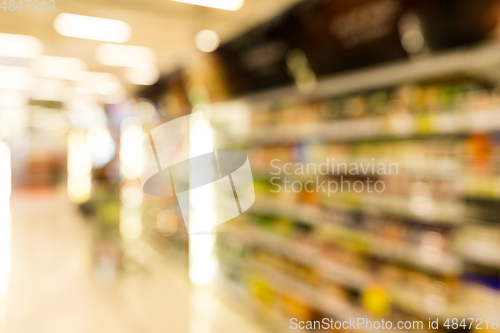 Image of Supermarket blur background with bokeh