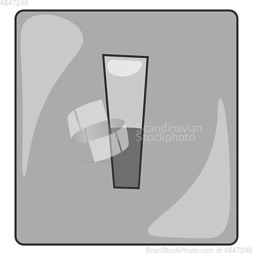 Image of A gray light switch vector or color illustration