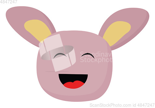 Image of monster with big ears vector or color illustration