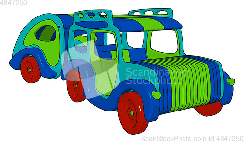 Image of A toy car cartoon vector or color illustration
