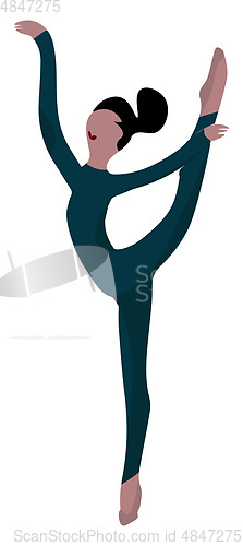 Image of A beautiful young gymnast woman vector or color illustration