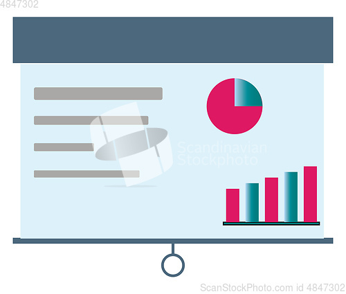 Image of A business performance presentation vector or color illustration