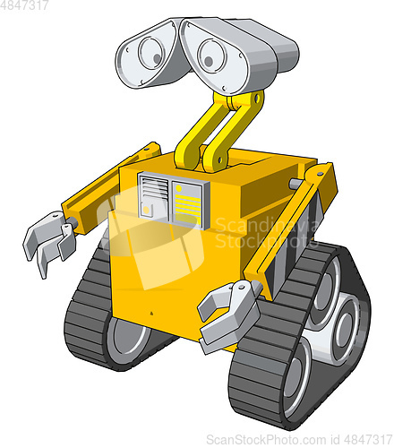 Image of A kids bulldozer toy vector or color illustration