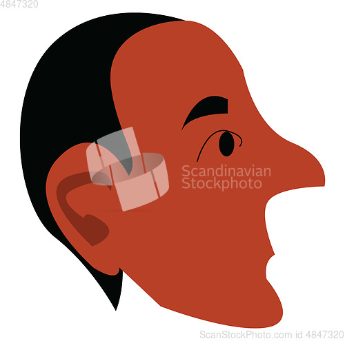 Image of A portrait of a man vector or color illustration