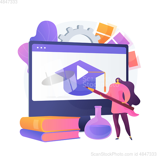Image of Color theory online studying vector concept metaphor.