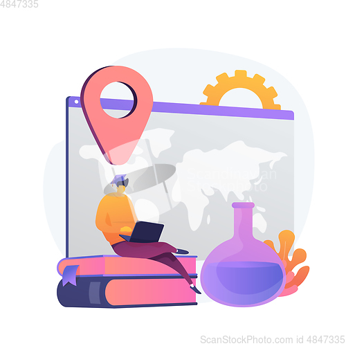 Image of Distance university courses vector concept metaphor.